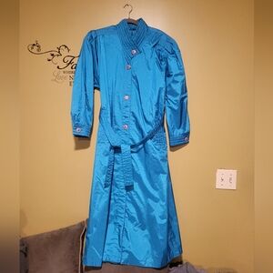 J.Gallery Turquoise Vintage Trench Coat